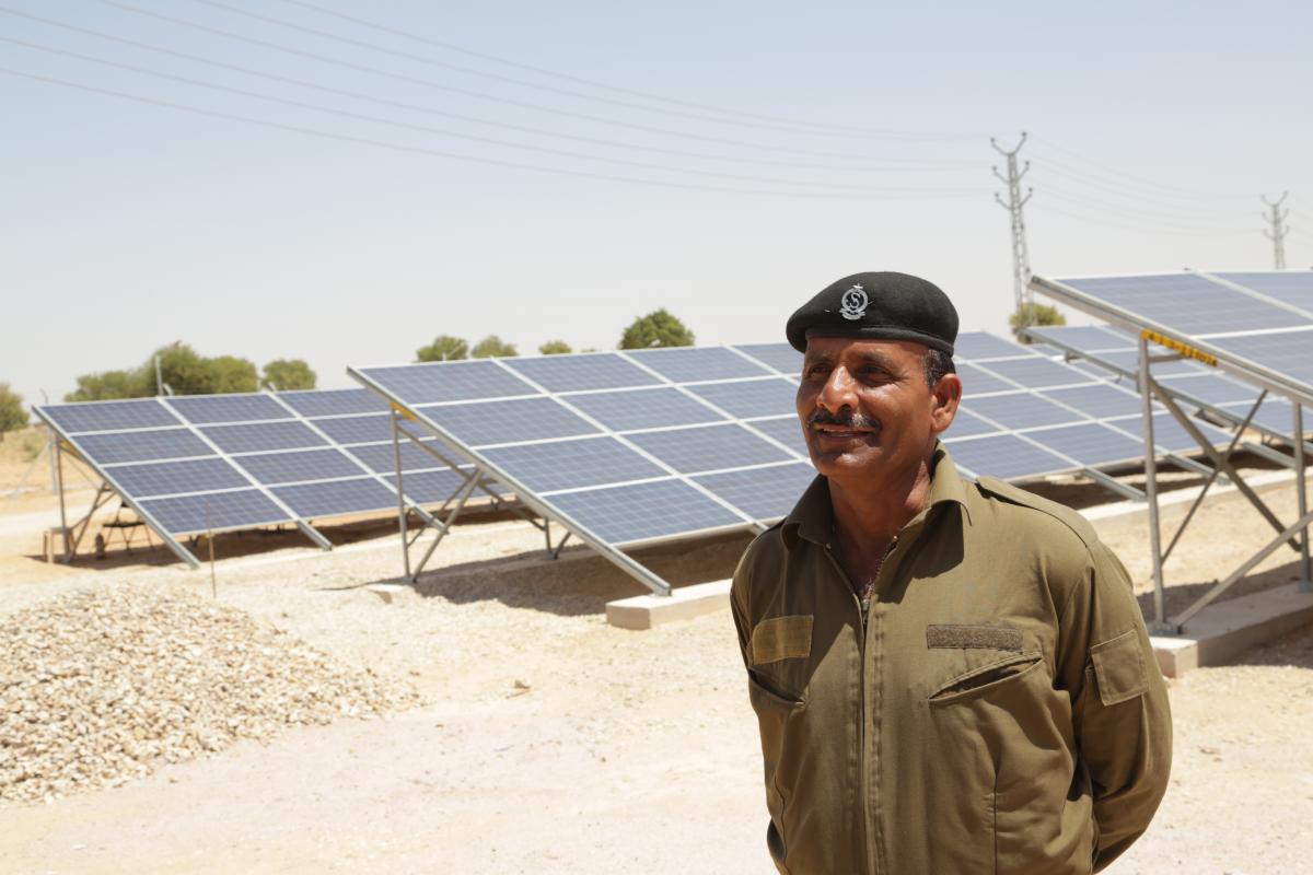 A worker at a large PV solar plant in India talks about the impact of renewable energy 